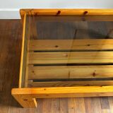 70s pine coffee table