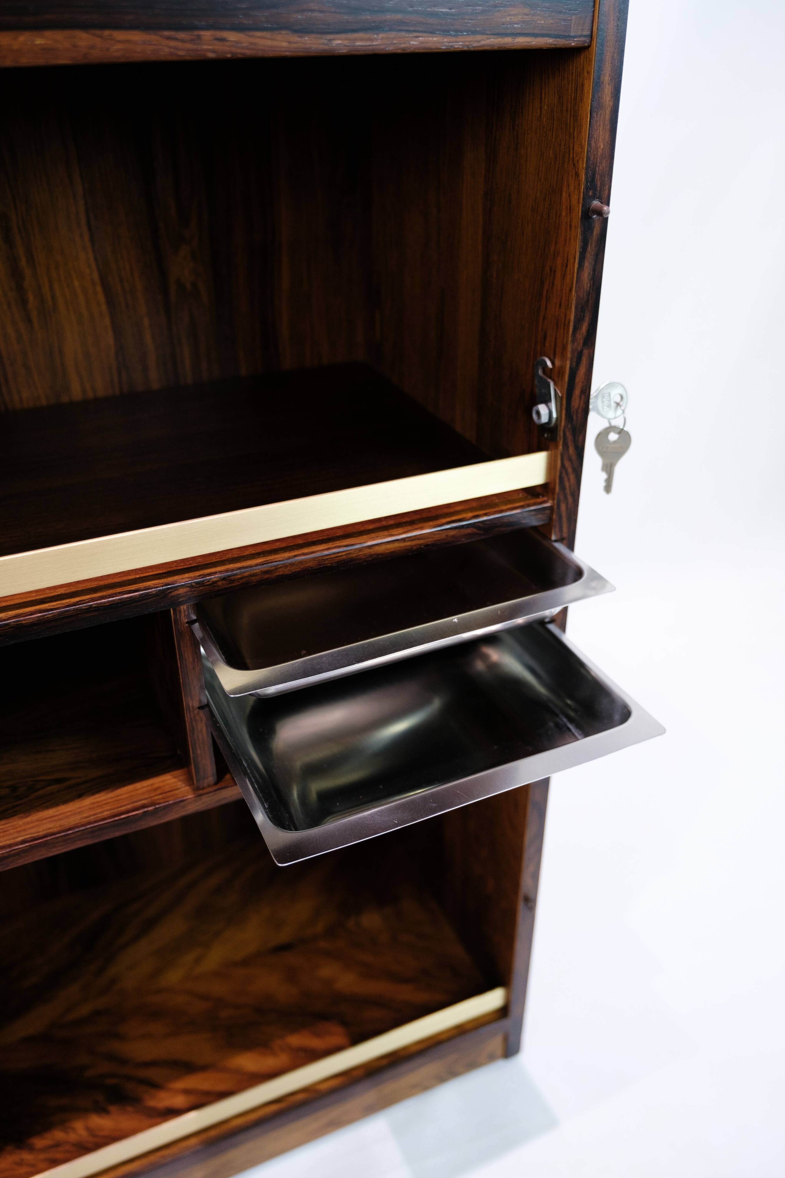 Captain´s Bar Made In Rosewood With wheels by Dyrlund From 1960s