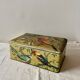 Large metal box - lithograph signed M. Beaudet - bird decoration