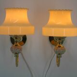 1970s Pair of Wall Lamps, Czechoslovakia