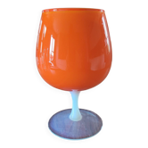 Orange opaline vase
