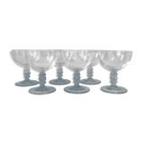 Vintage blue champagne glasses