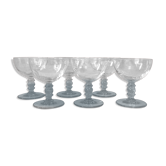 Vintage blue champagne glasses