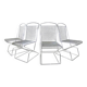Set of 4 wire chairs, 1980s