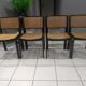 Suite de 4 chaises en cannage Baumann vintage 1970