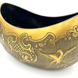 Crystal and copper shuttle cup Léon Ledru Val Saint Lambert