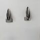 Pair of vintage wall lights, chrome metal, France, 1970.