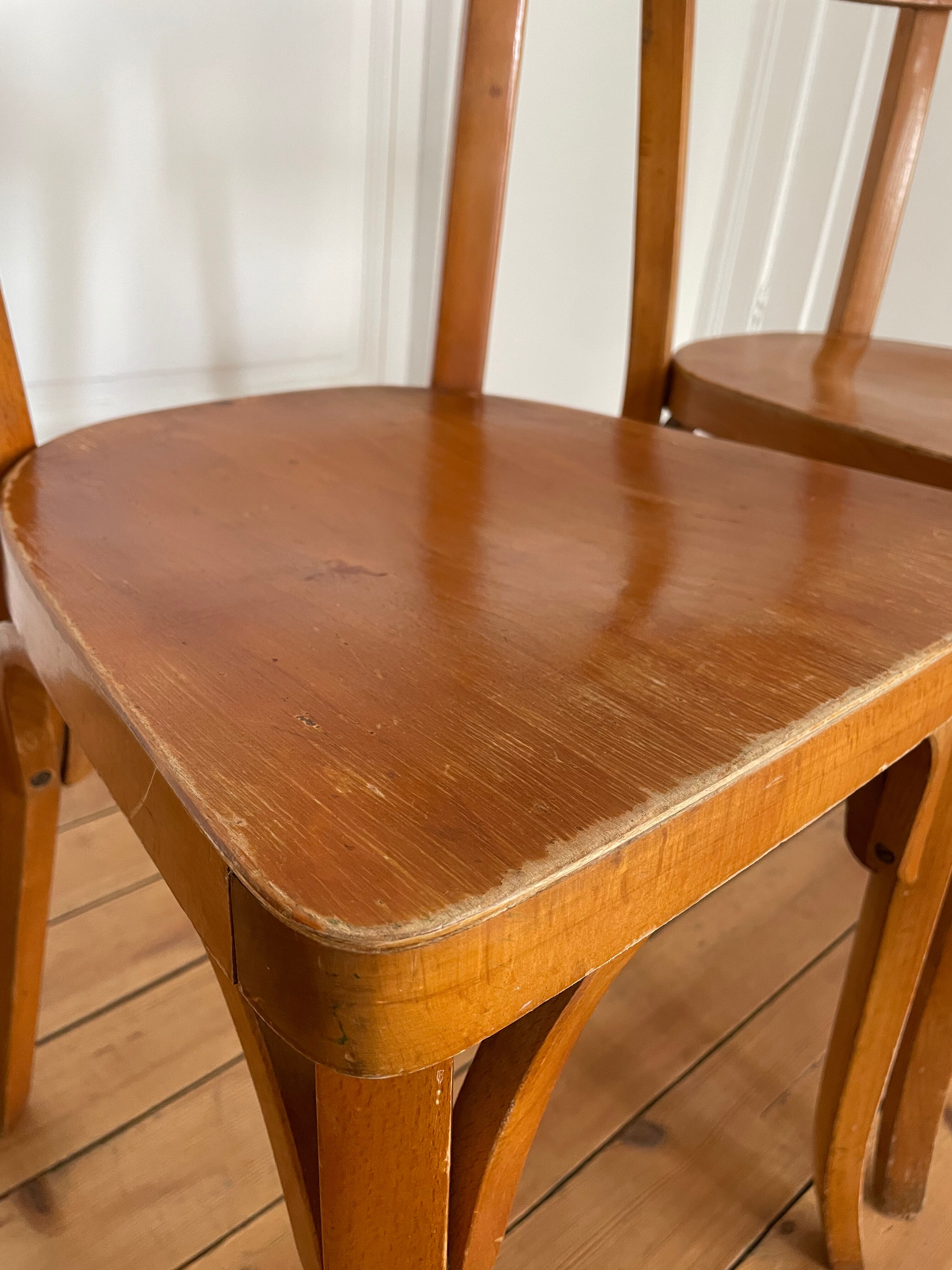 Pair of Baumann bistro chairs