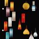 Ensemble de 2 lampes suspendues en verre Nordisk Solar Compagni / Holmegaard “74105” / Design danois moderne des années 60.