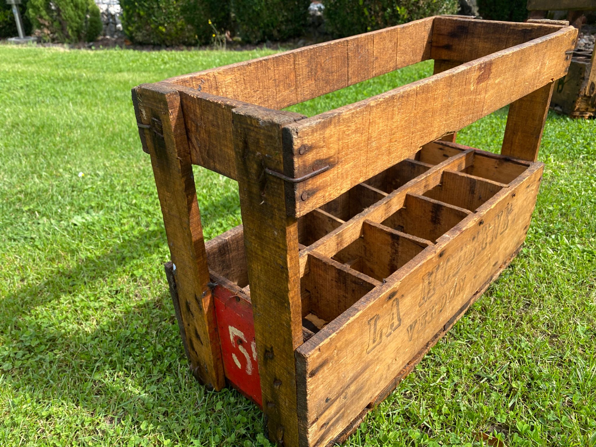 Old bottle rack