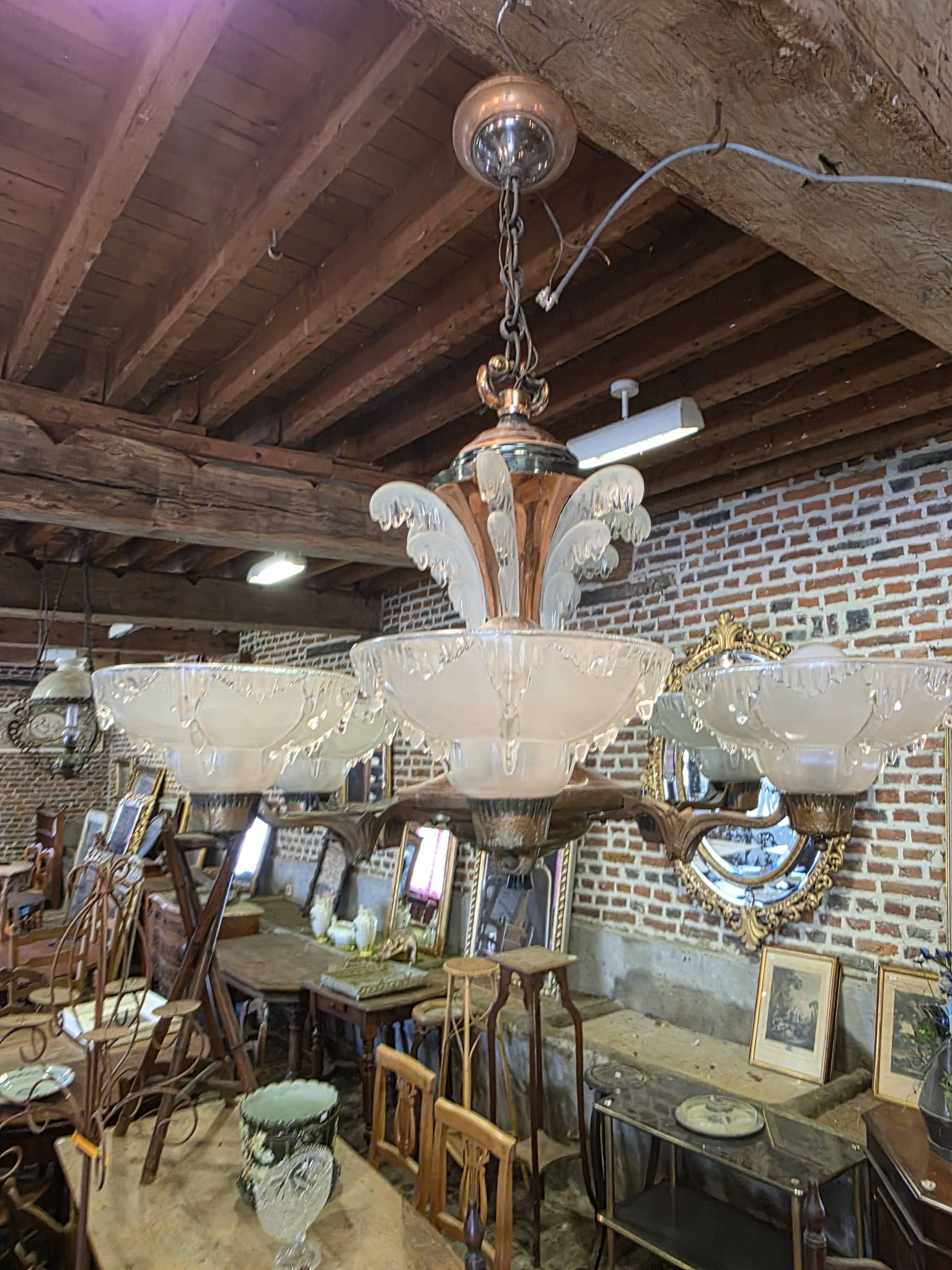 Ezan Art Deco 6-light chandelier