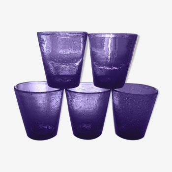 Lot de 5 verres effet bulles Sia