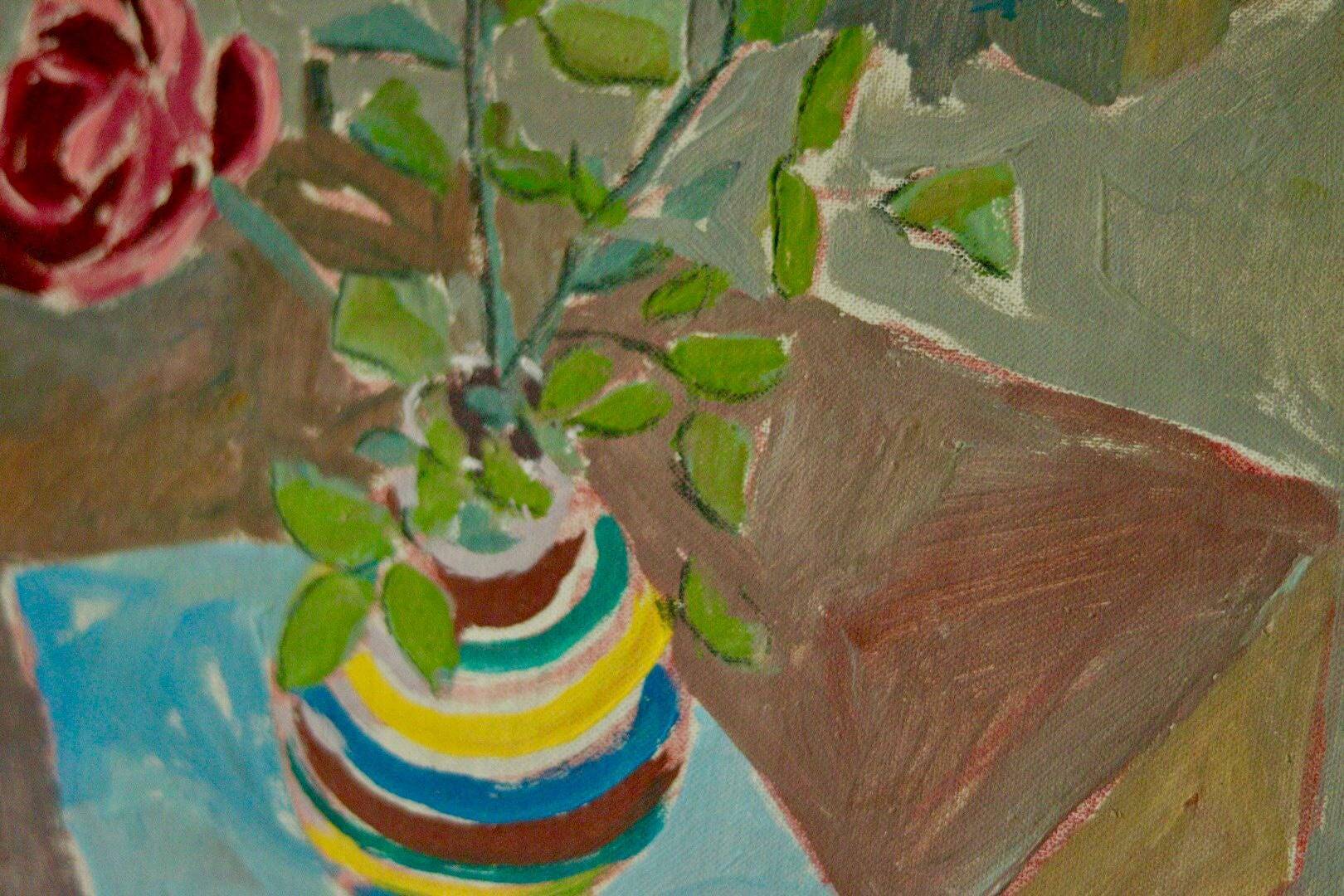 Flowers in vase by Olle Wilner
