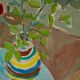 Flowers in vase by Olle Wilner