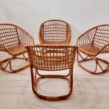 Rattan armchair by Tito Agnoli for Pierantonio Bonacina, Italy 1958