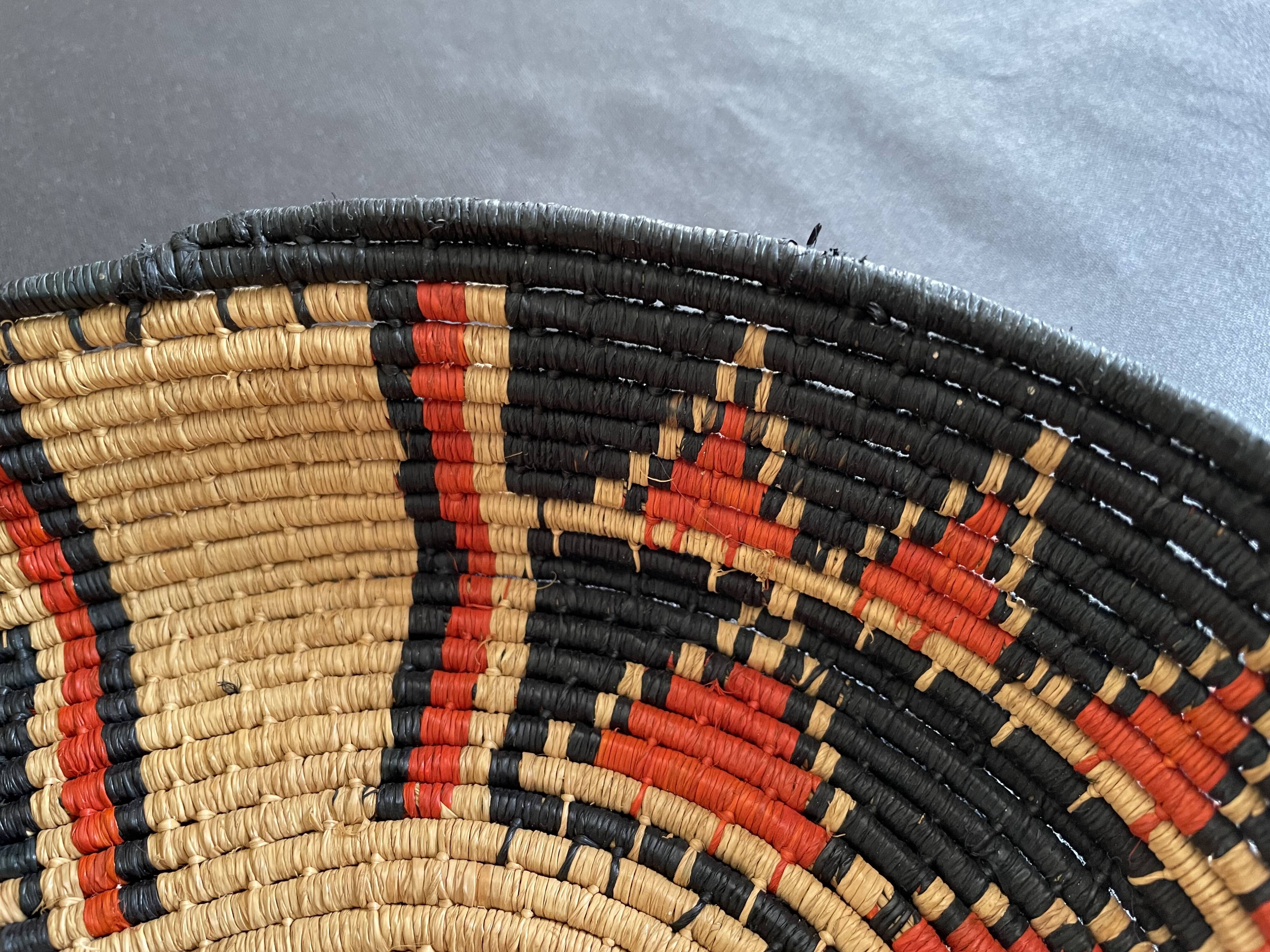 Woven ethnic basket, 60s