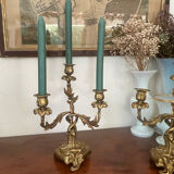 Pair of bronze candlesticks