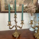 Paire de chandeliers en bronze