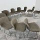 Set of 10 Wire chairs by Harry Bertoia for Knoll