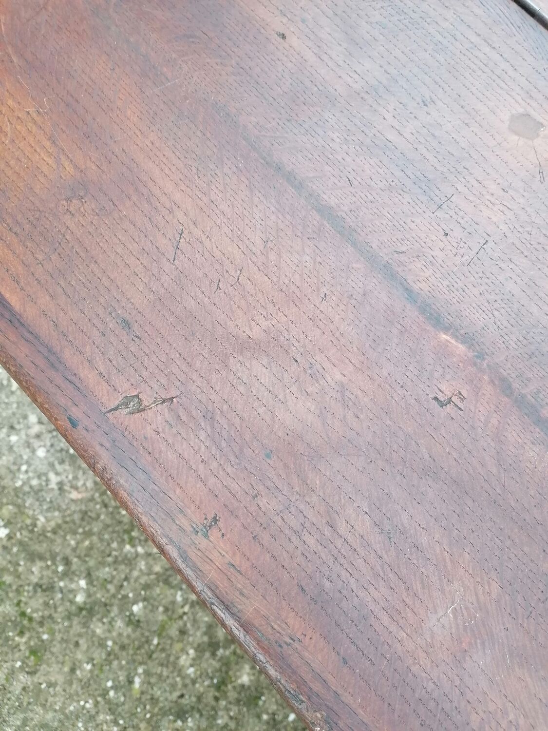 Vintage school desk coffee table with chests