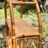 Vintage rattan library