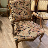 Louis XV style walnut armchair