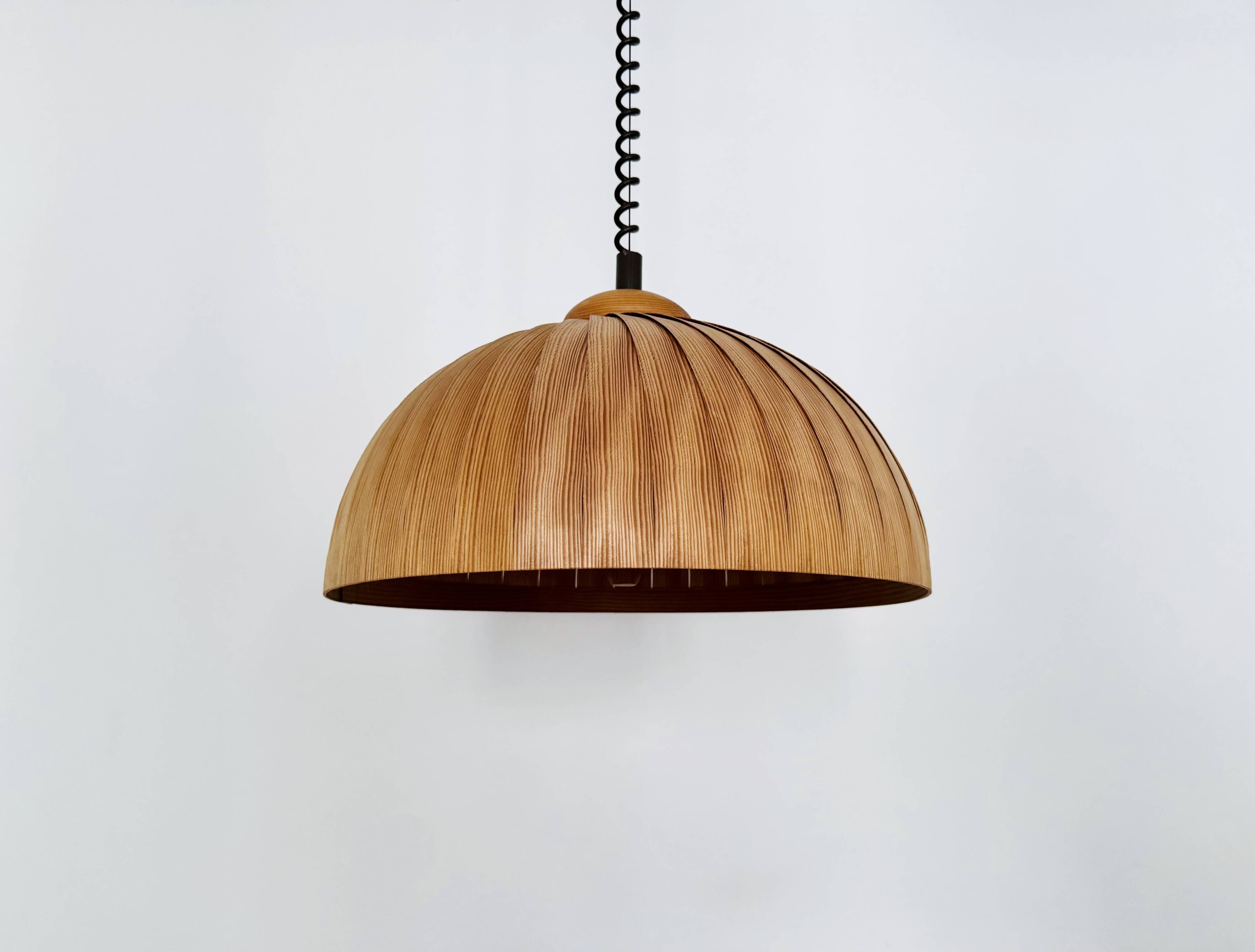 Large Wooden Pendant Lamp