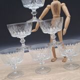 Set of 6 chiseled sparkling wine glasses