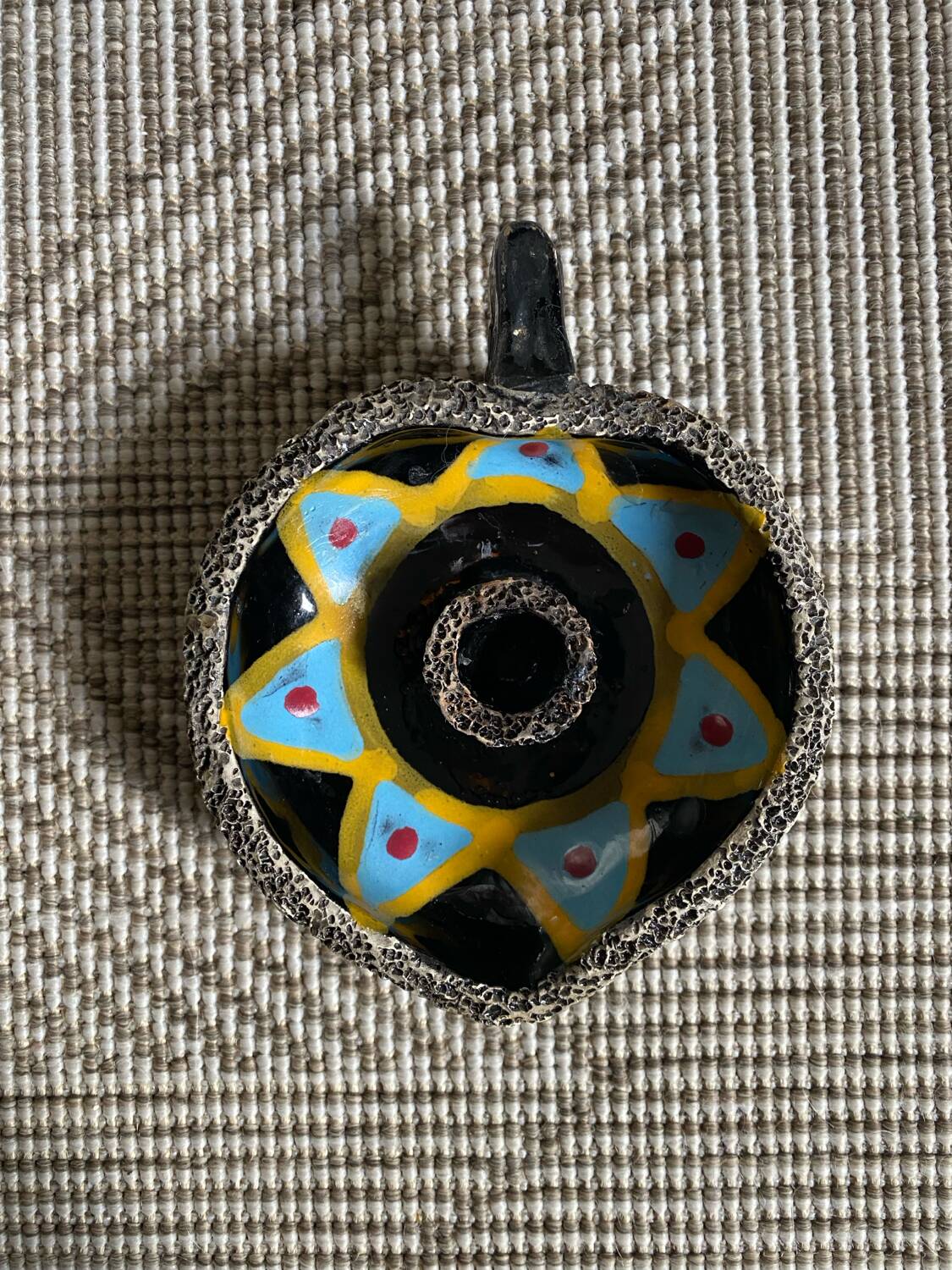 60s ceramic candle holder