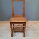 Chaise escabeau en noyer