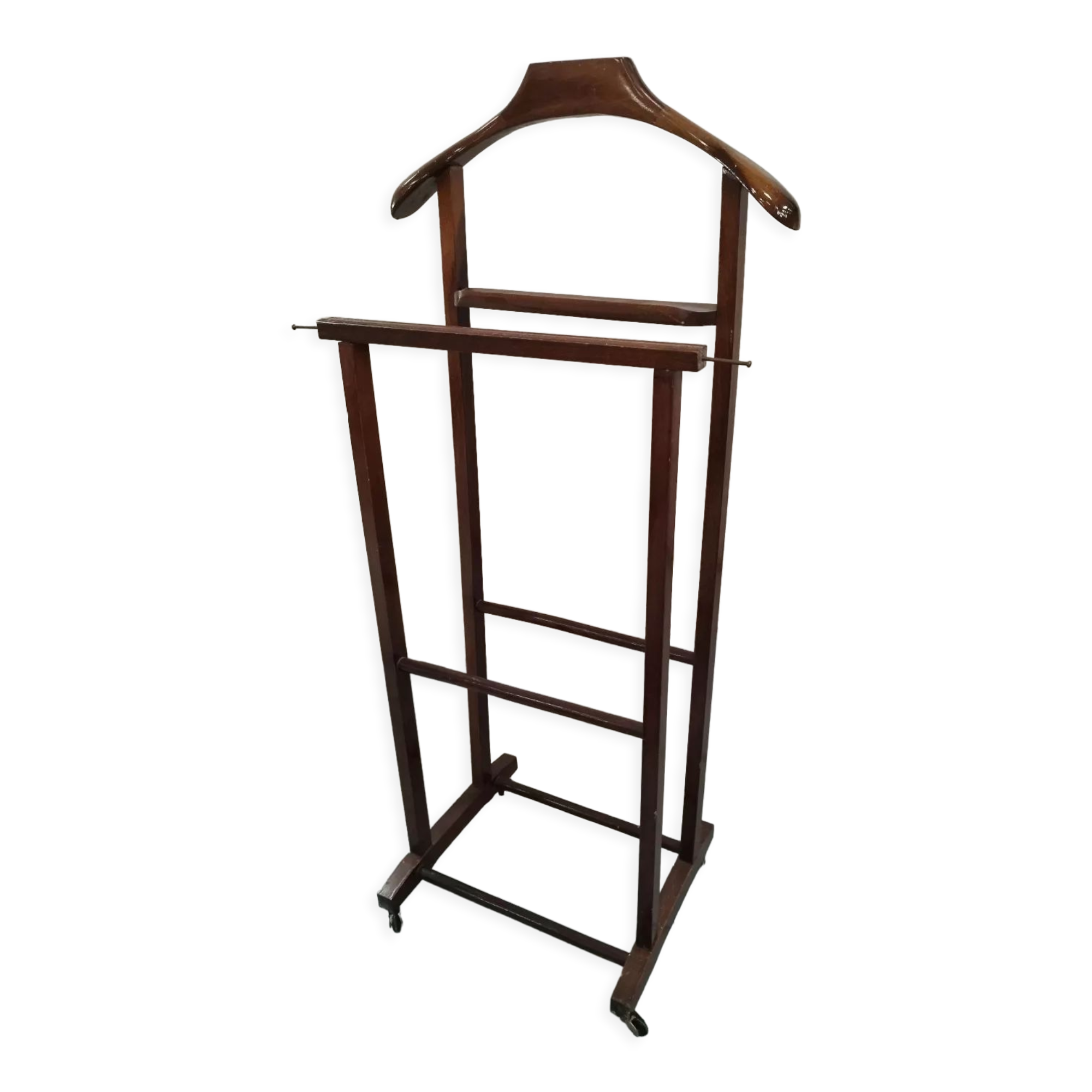 Wooden valet on wheels