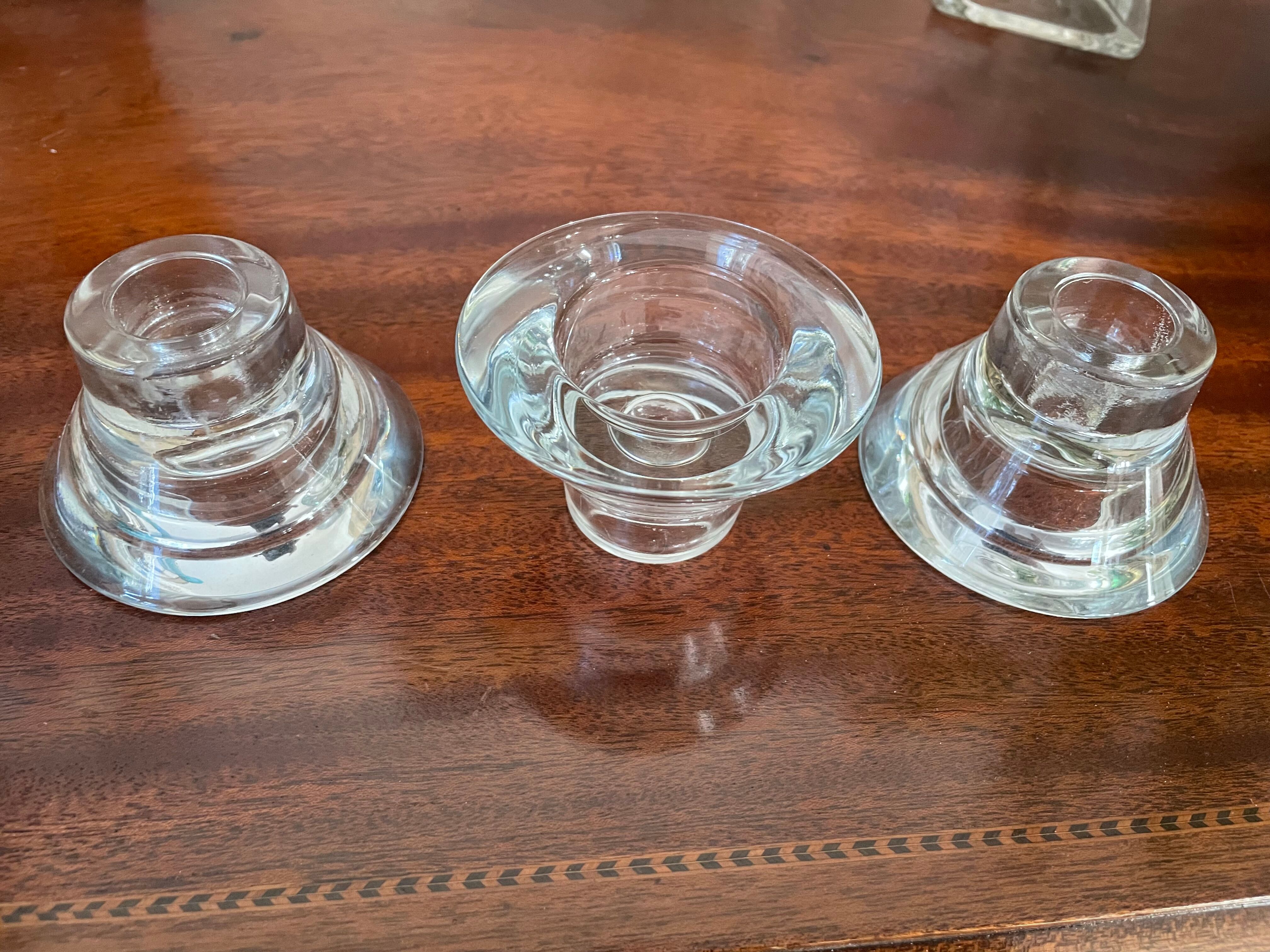 Set of 3 reversible Scandinavian candle holders