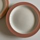 Set of 6 flat plates 1958 mid century Boch Frères Keralux Belgium