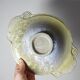 Vintage stoneware pocket bowl with crystalline glazes signed by Françoise Roussel.