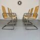 Set of 6 cantilever chairs from the Zumsteg Collection, moulded wood, 1980s.