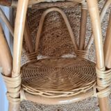 Small bamboo wicker table