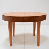 Mid-century  Round Folding dining table  by Jindrich Halabala ,Czechoslovakia,1950‘s.