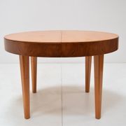 Mid-century  Round Folding dining table  by Jindrich Halabala ,Czechoslovakia,1950‘s.