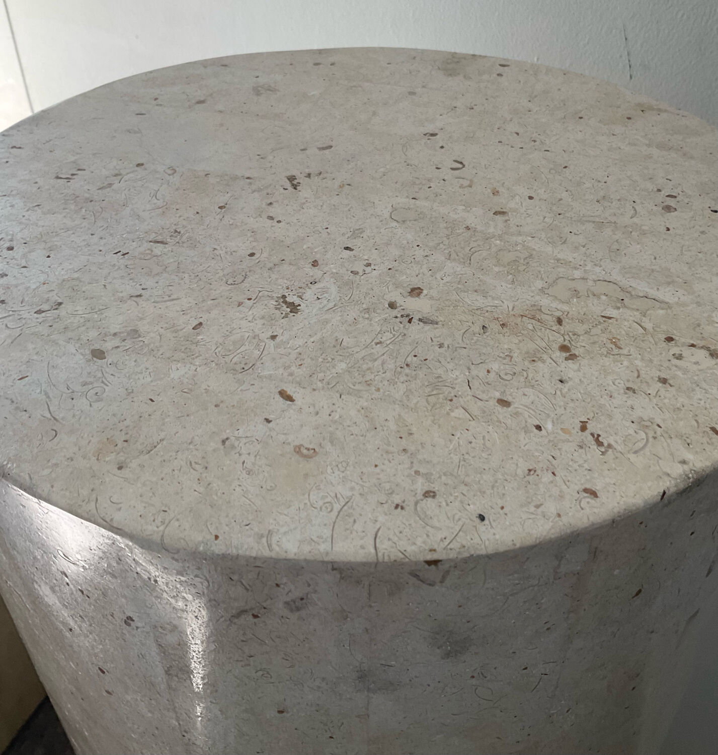 Vintage travertine column 70s-80s