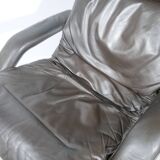 Design Leather Lounge Chair including Ottoman from the 1990s