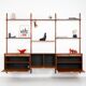 Teak shelving unit, Danish design, 1960s, designer: Poul Cadovius