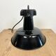 Industrial Black Enamel Factory Lamp with Cast Iron Top, 1960s