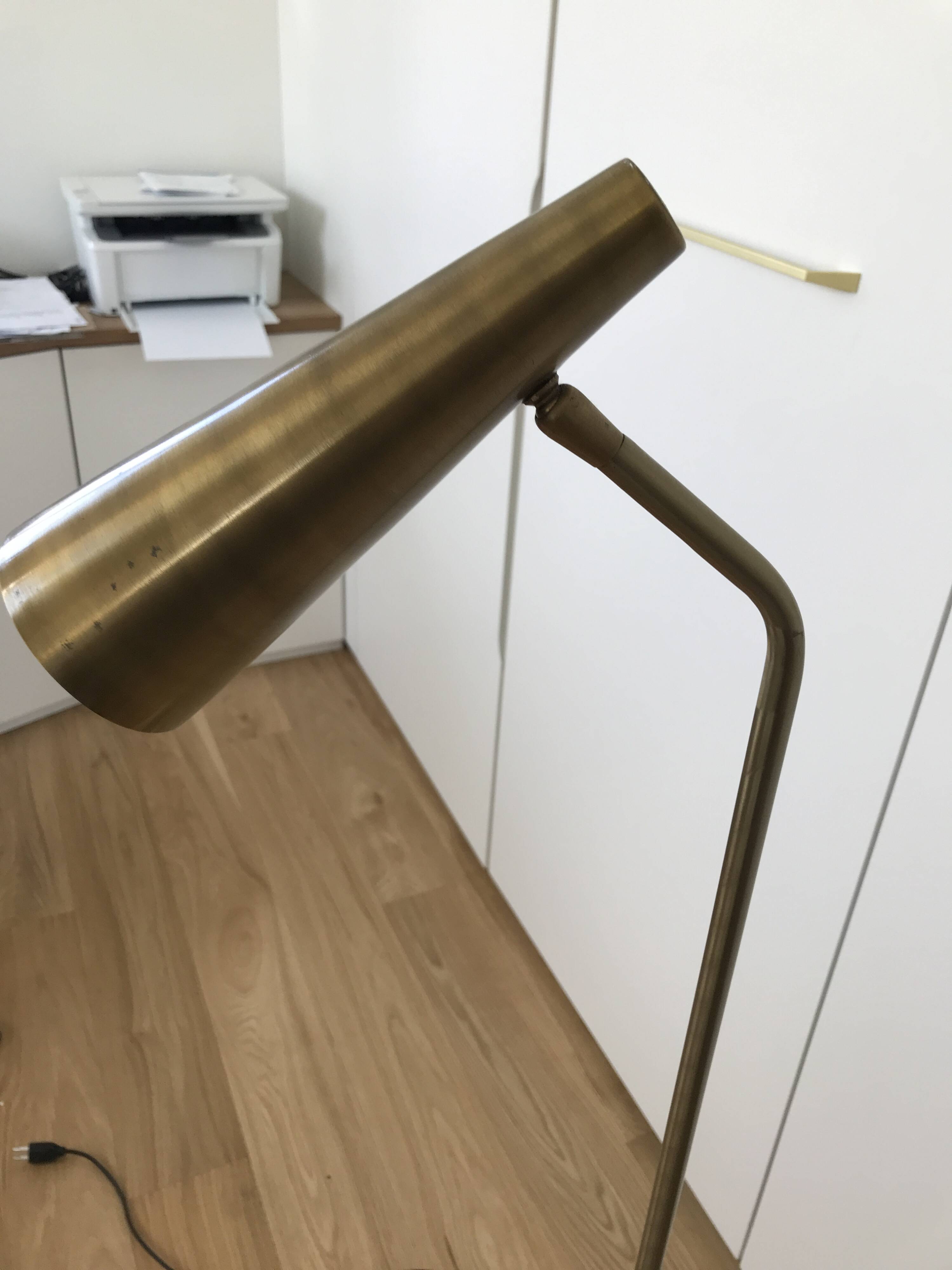 Brass floor lamp/reading lamp House Doctor
