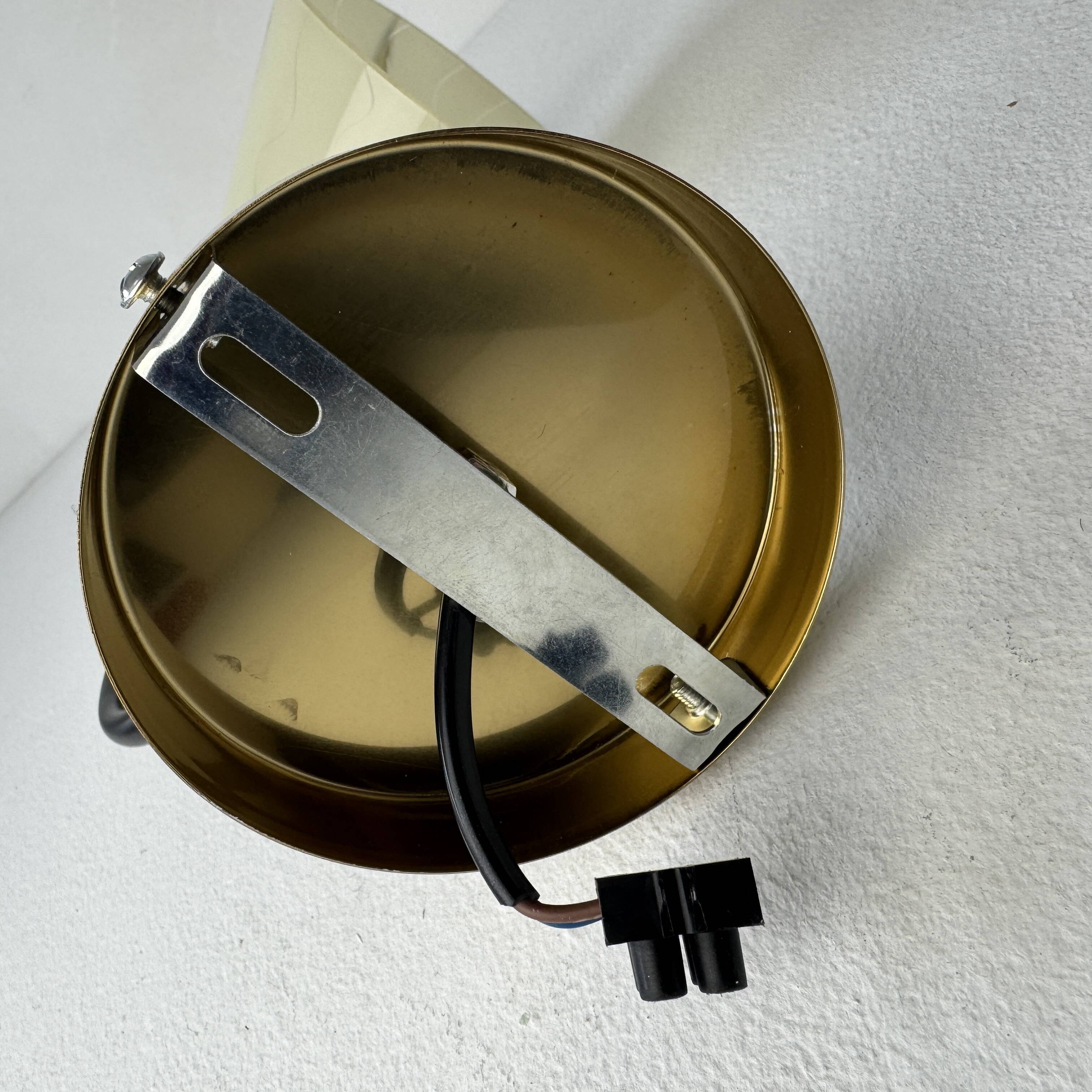 Pair of vintage glass wall lights 1950