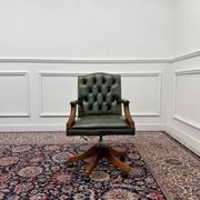 Green English Chesterfield Desk Chair