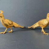 Couple of golden pheasants vintage decoration