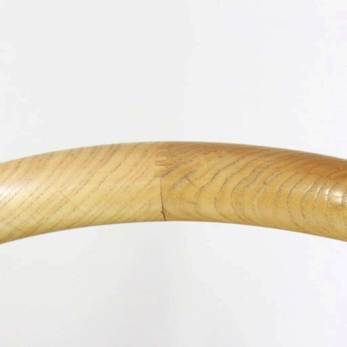 Vintage Bar Cart with Solid Wood Structure and Wheels, Italy 1980s