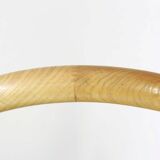 Vintage Bar Cart with Solid Wood Structure and Wheels, Italy 1980s