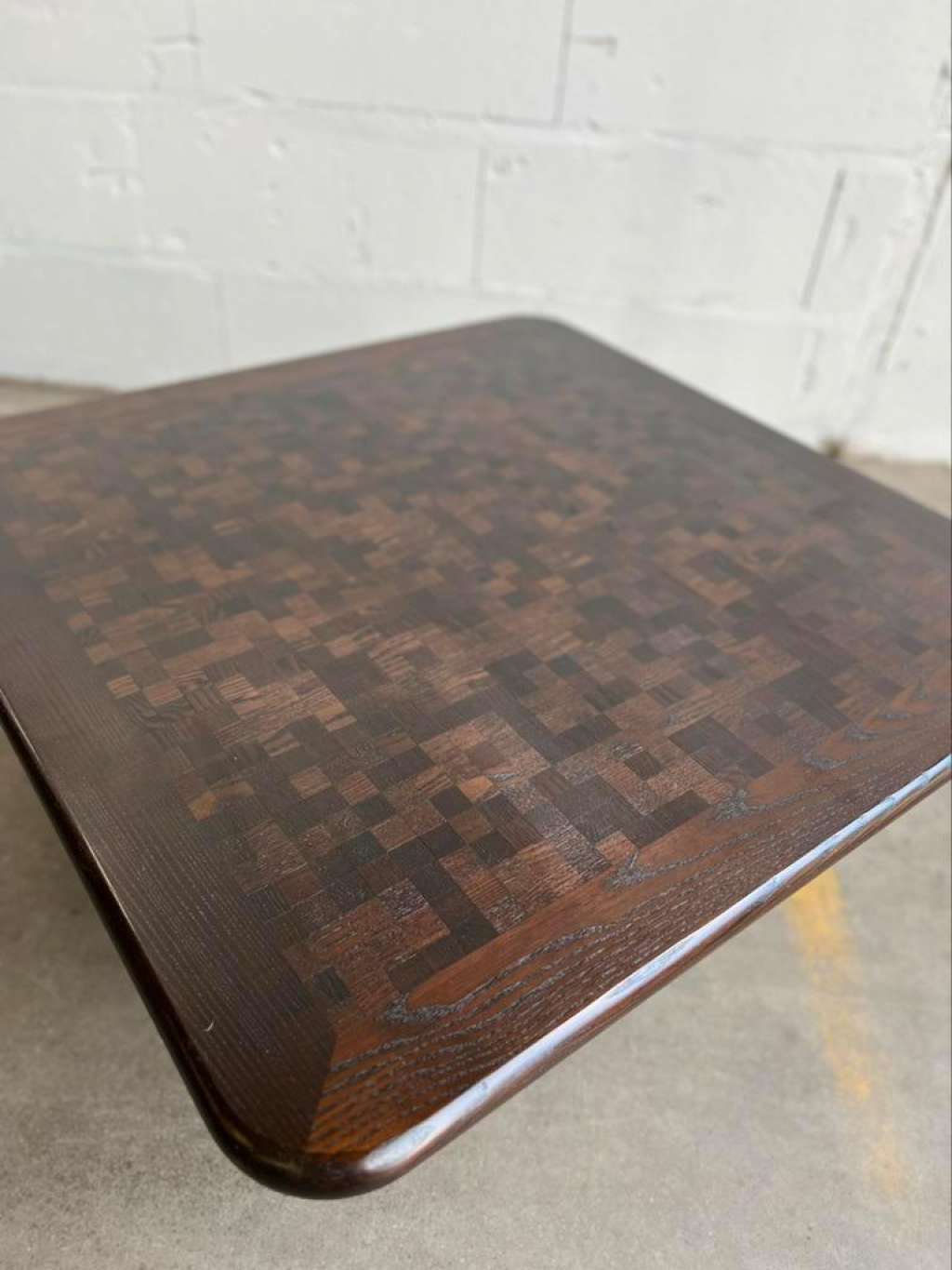 Vintage square coffee table / wenge coffee table