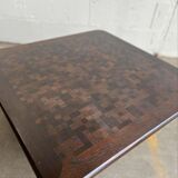 Vintage square coffee table / wenge coffee table